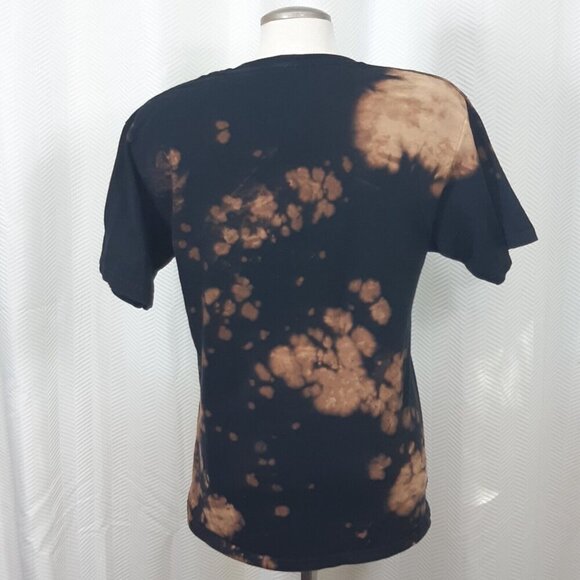 Pink Floyd Dark Side Of The Moon Bleach Dye T Shirt Mens Small Cotton Black - Picture 3 of 4